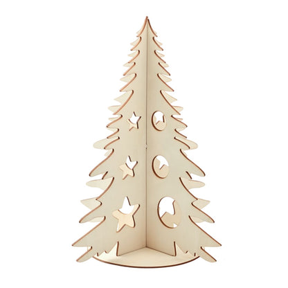 Wood - Front - MidOcean Tree And Paint Wooden Christmas Tree
