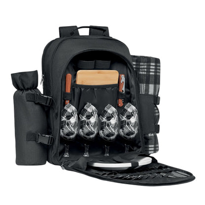 Black - Side - MidOcean Duin Picnic Backpack