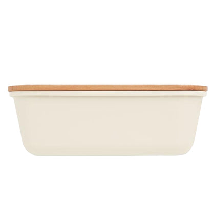 Beige - Back - MidOcean Thursday Bamboo 1L Lunch Box