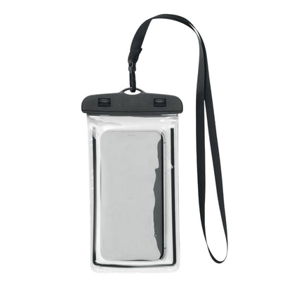 Black-Transparent - Side - MidOcean Smag Large Waterproof Lanyard Pouch