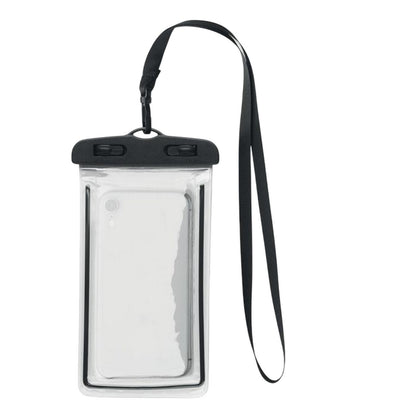 Black-Transparent - Front - MidOcean Smag Large Waterproof Lanyard Pouch