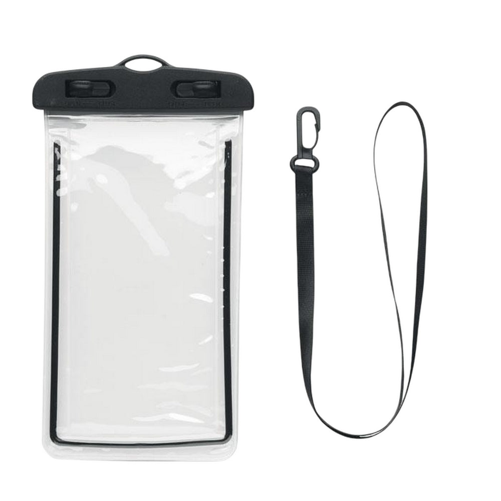 Black-Transparent - Lifestyle - MidOcean Smag Large Waterproof Lanyard Pouch