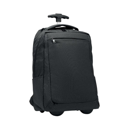 Black - Front - MidOcean Dalvik RPET Trolley Backpack