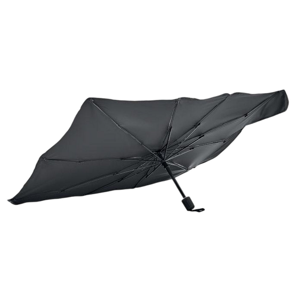 Black-Silver - Front - MidOcean Bayang Sun Shade Folding Umbrella