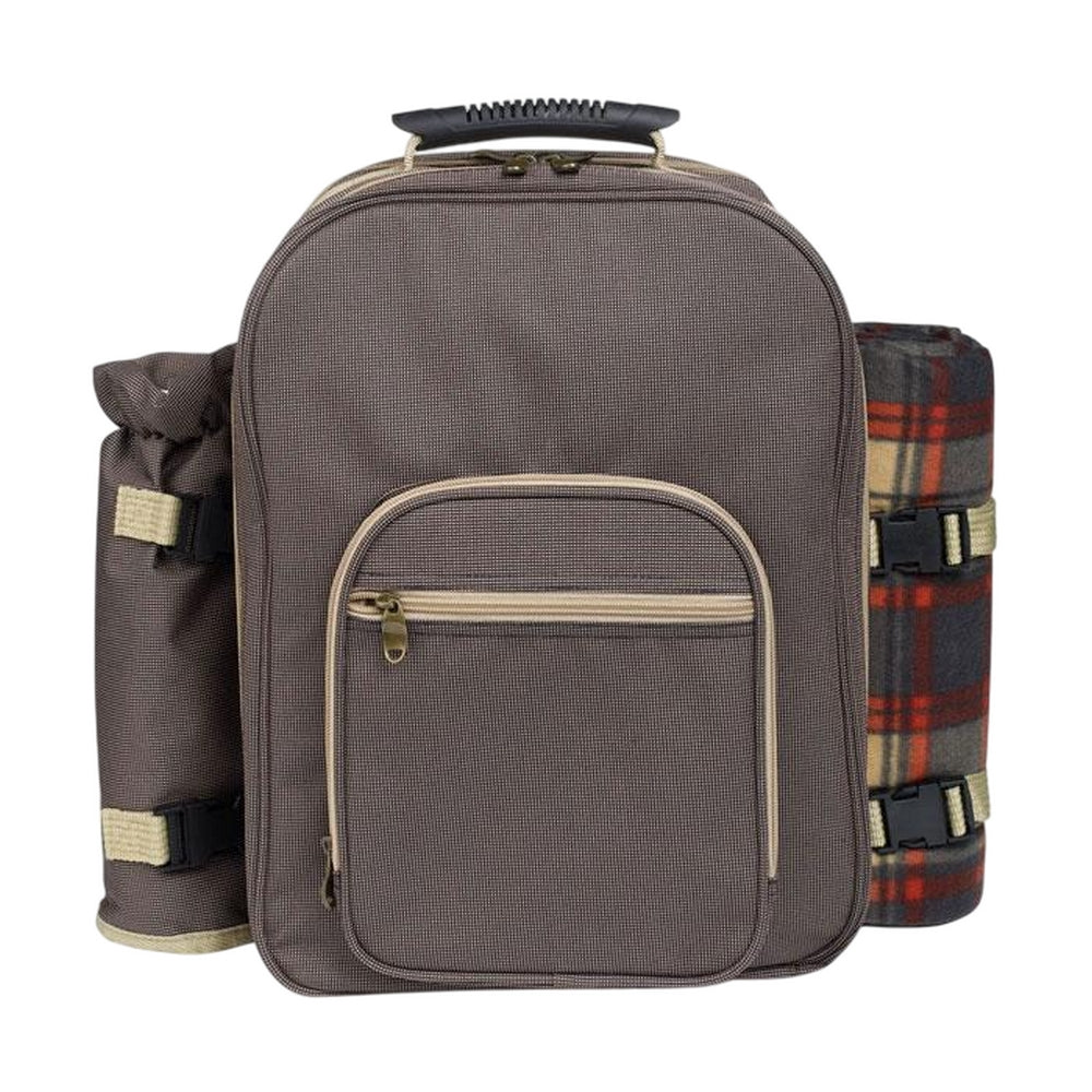 Brown - Front - MidOcean High Park Picnic Backpack