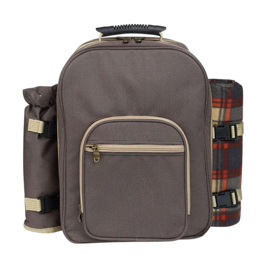 Brown - Front - MidOcean High Park Picnic Backpack
