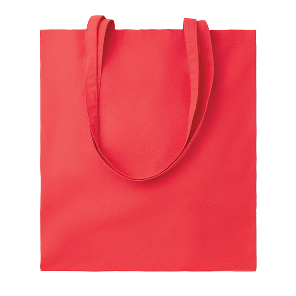 Red - Front - MidOcean Cottonel Colour + Cotton Shopper Bag