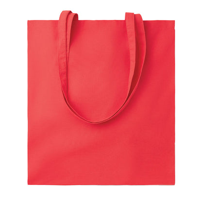 Red - Front - MidOcean Cottonel Colour + Cotton Shopper Bag