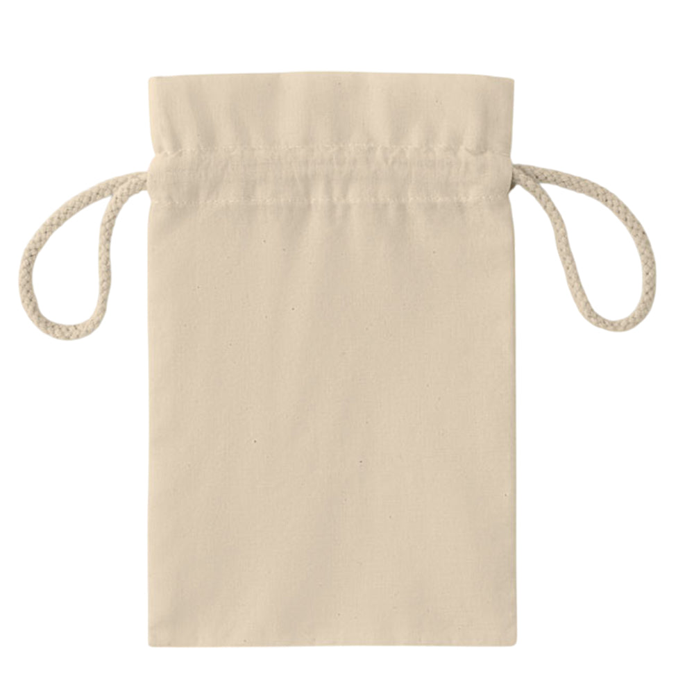 Beige - Back - MidOcean Taske Cotton Drawstring Bag