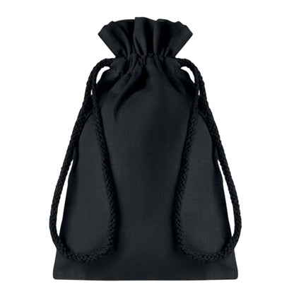 Black - Front - MidOcean Taske Cotton Drawstring Bag
