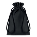 Black - Front - MidOcean Taske Cotton Drawstring Bag
