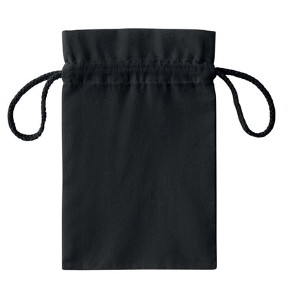 Black - Back - MidOcean Taske Cotton Drawstring Bag