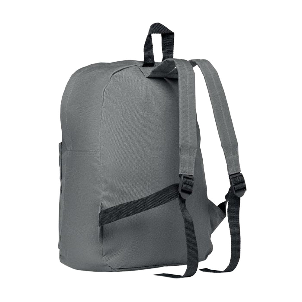 Stone Grey - Back - MidOcean Bapal Polyester Backpack