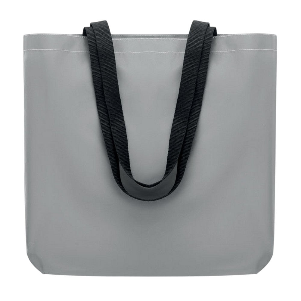 Matt Silver - Front - MidOcean Visi Tote Reflective Shopper Bag