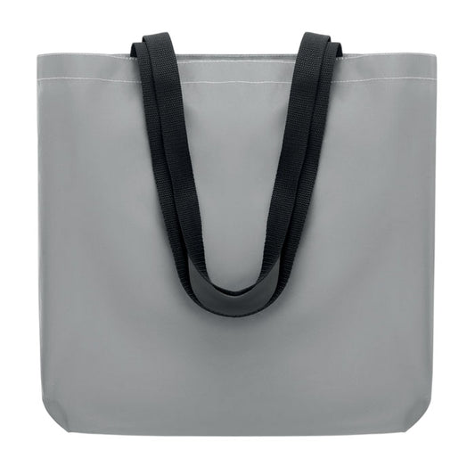 Matt Silver - Front - MidOcean Visi Tote Reflective Shopper Bag