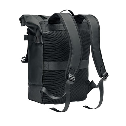 Black - Back - MidOcean Jaya Bag Roll Top Tarpaulin Backpack