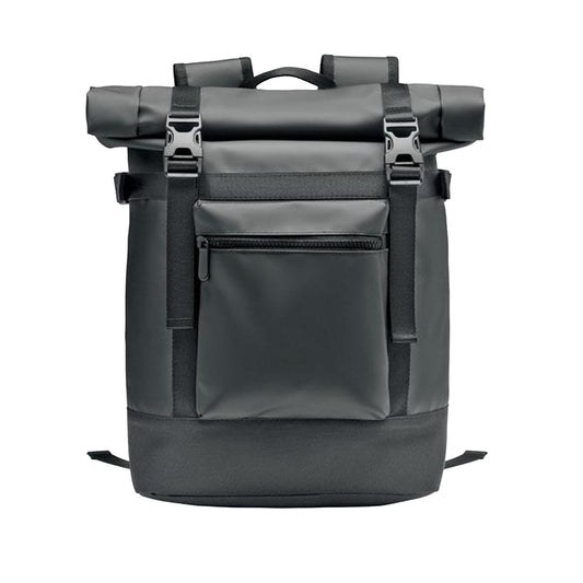 Black - Front - MidOcean Jaya Bag Roll Top Tarpaulin Backpack