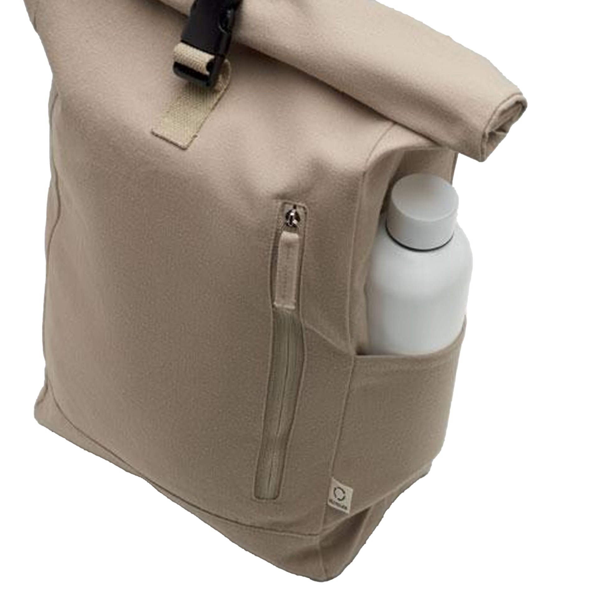 Khaki Brown - Side - MidOcean Kamet Roll Top Backpack