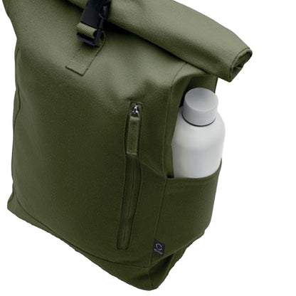 Army Green - Side - MidOcean Kamet Roll Top Backpack