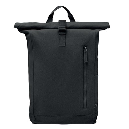 Black - Front - MidOcean Kamet Roll Top Backpack