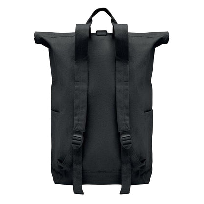 Black - Back - MidOcean Kamet Roll Top Backpack