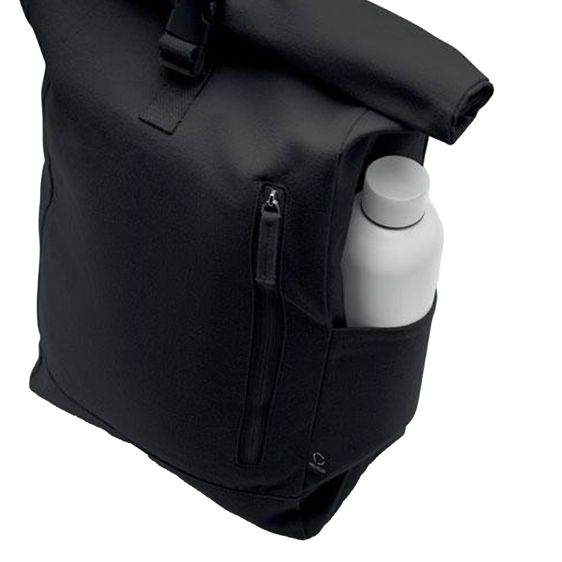 Black - Side - MidOcean Kamet Roll Top Backpack