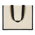 Black - Front - MidOcean Campo De Fiori Jute Shopper Bag