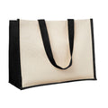 Black - Back - MidOcean Campo De Fiori Jute Shopper Bag