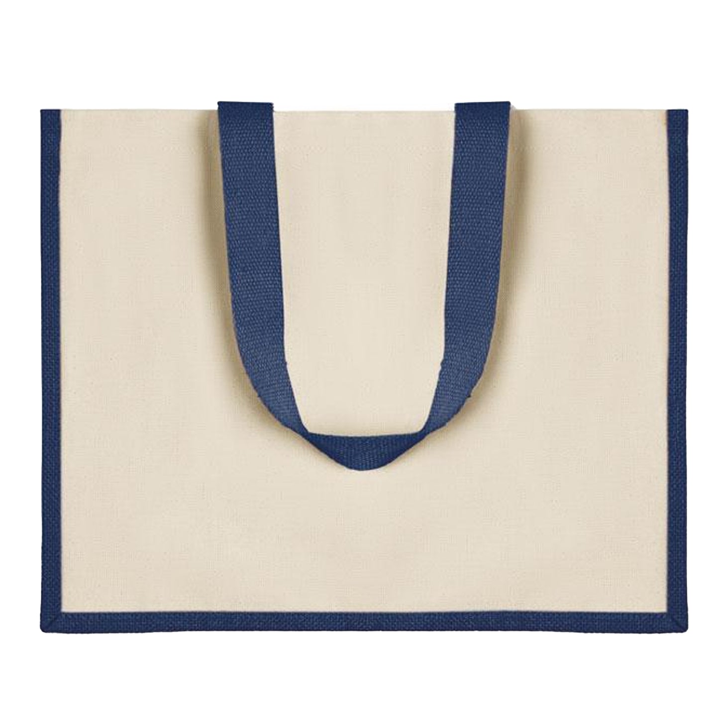 Blue - Front - MidOcean Campo De Fiori Jute Shopper Bag