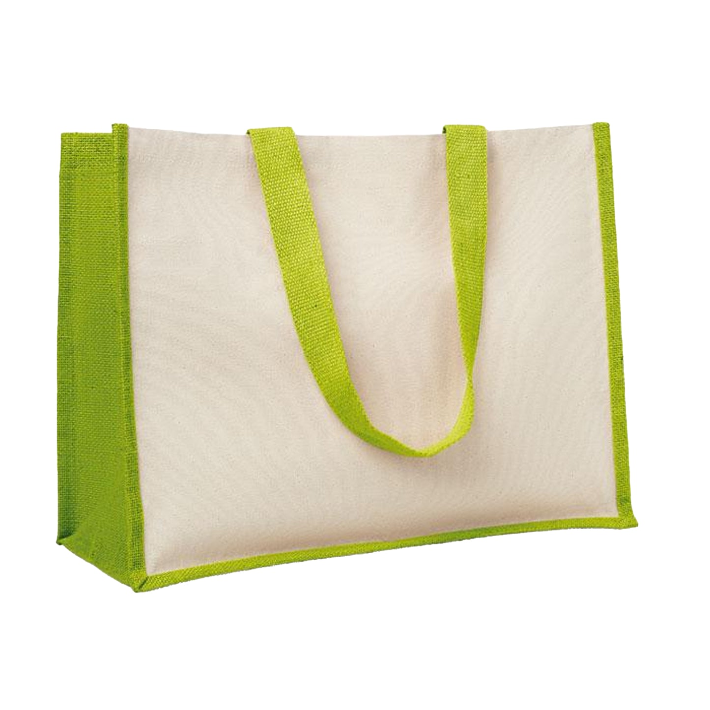 Lime - Back - MidOcean Campo De Fiori Jute Shopper Bag