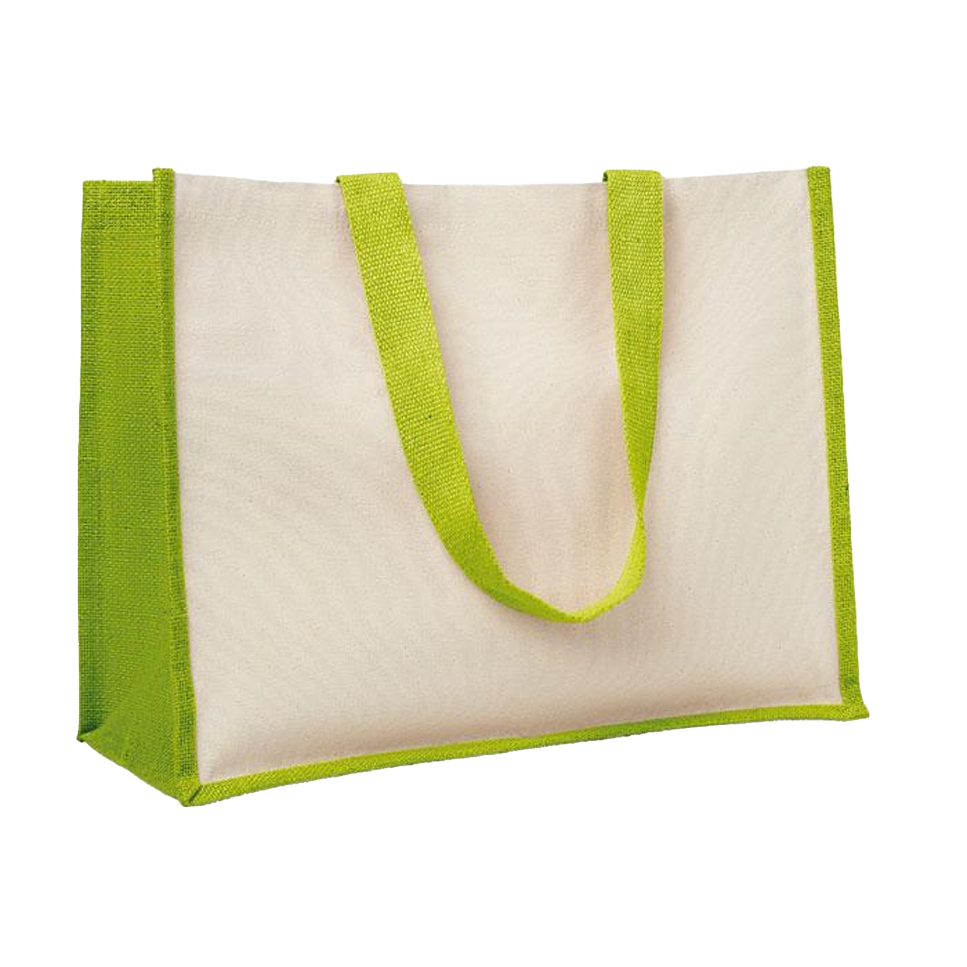 Lime - Back - MidOcean Campo De Fiori Jute Shopper Bag