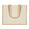 Beige - Front - MidOcean Campo De Fiori Jute Shopper Bag