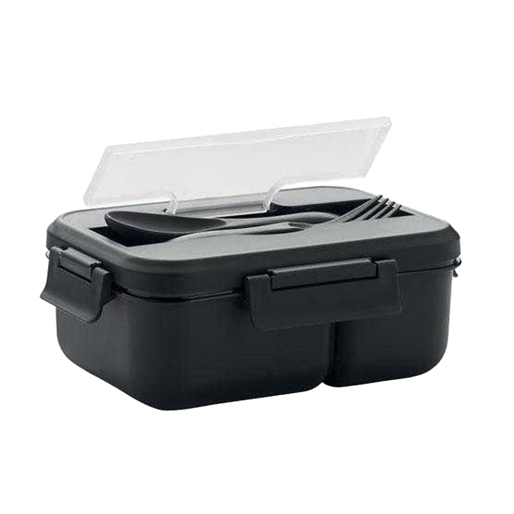 Black - Back - MidOcean Makan Polypropylene Lunch Box