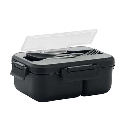 Black - Back - MidOcean Makan Polypropylene Lunch Box