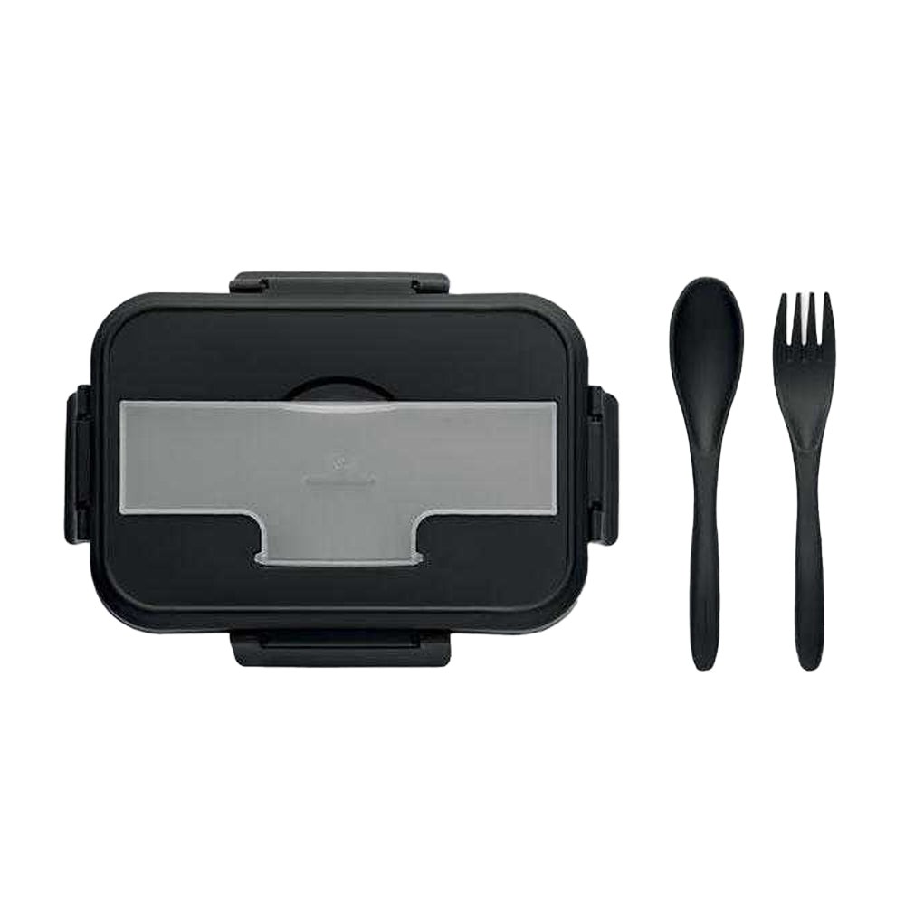 Black - Side - MidOcean Makan Polypropylene Lunch Box