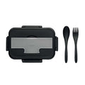 Black - Side - MidOcean Makan Polypropylene Lunch Box