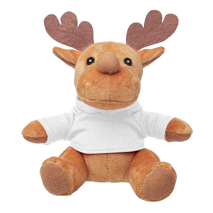 White - Front - MidOcean Rudolph Reindeer Plush Toy