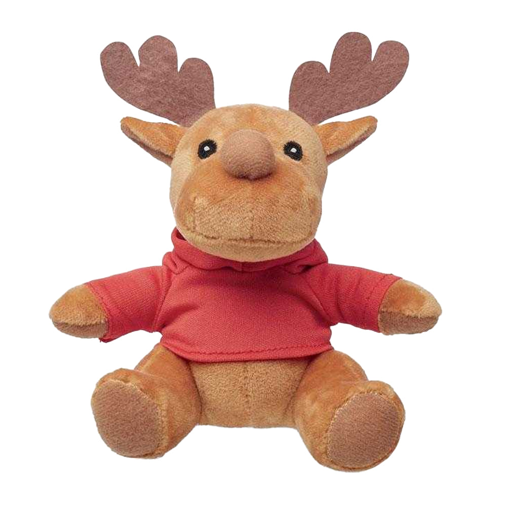 Red - Front - MidOcean Rudolph Reindeer Plush Toy