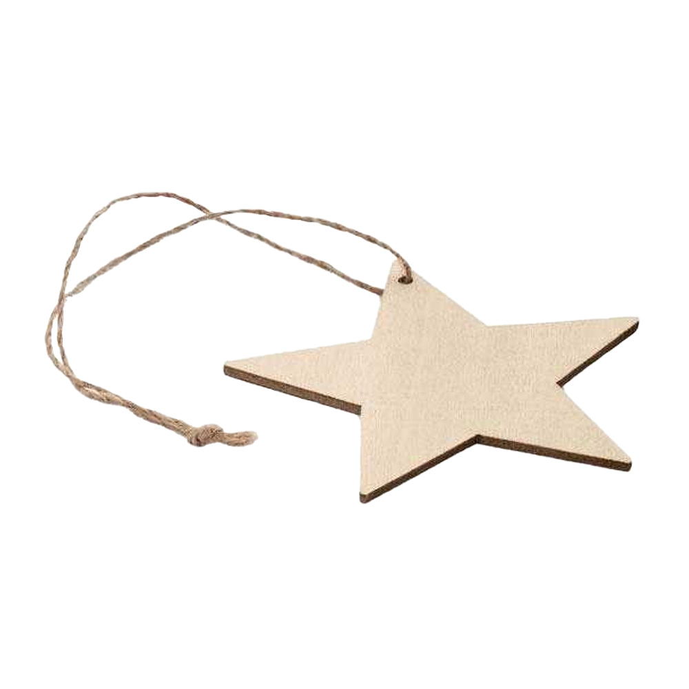 Wood - Back - MidOcean Esty Wooden Star Hanging Decoration