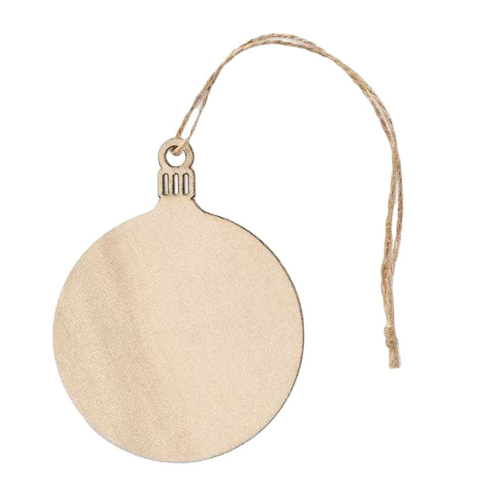 Wood - Front - MidOcean Baly Wooden Bauble Hanging Decoration