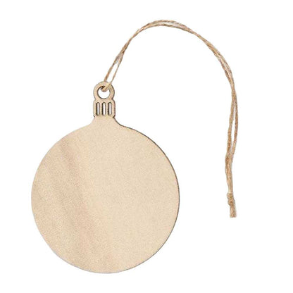 Wood - Front - MidOcean Baly Wooden Bauble Hanging Decoration