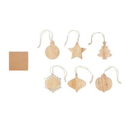 Wood - Side - MidOcean Chriset Wooden Hanging Ornament (Pack of 6)
