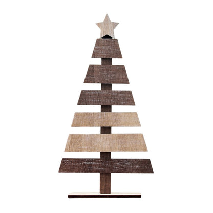 Wood - Side - MidOcean Puinen Wooden Christmas Tree Decoration