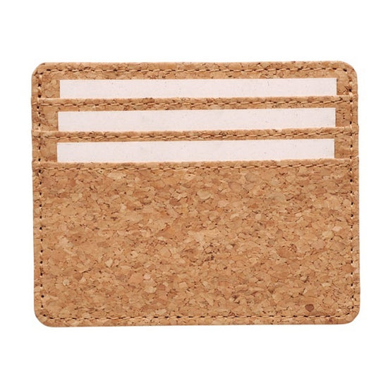 Beige - Front - MidOcean Cork RFID Card Holder