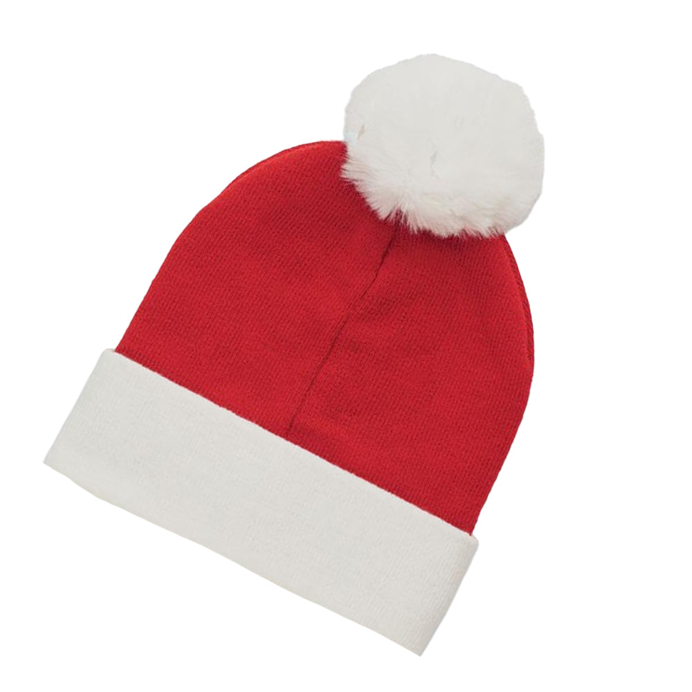Red-White - Back - MidOcean Mensa Knitted Christmas Beanie