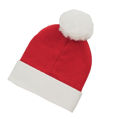 Red-White - Back - MidOcean Mensa Knitted Christmas Beanie