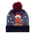 Blue - Front - MidOcean Shimas Light Knitted Christmas Beanie