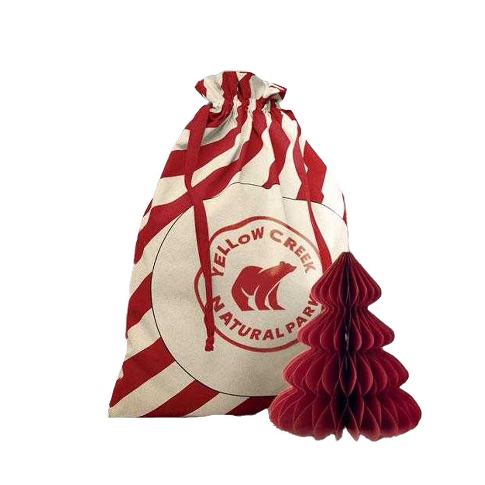 Red - Side - MidOcean Laukku Cotton Santa Sack