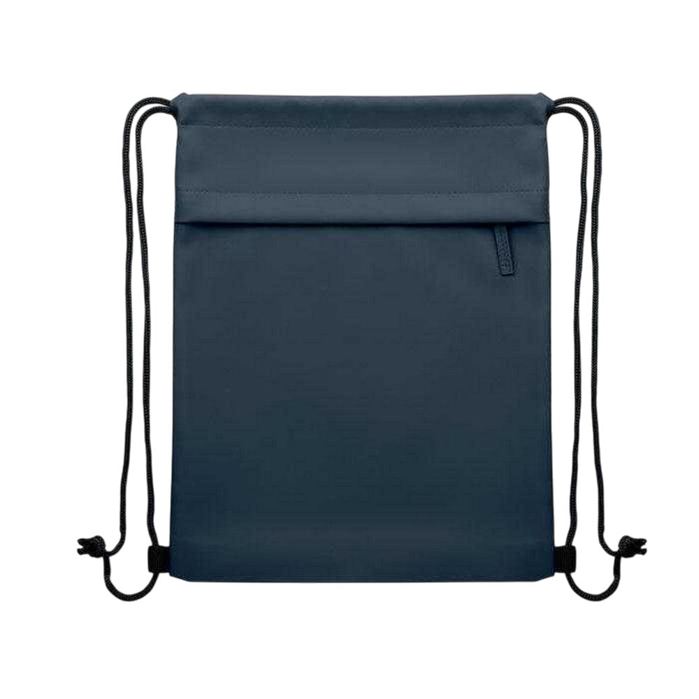 Blue - Back - MidOcean RPET Polyester Drawstring Bag