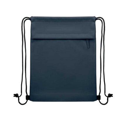 Blue - Back - MidOcean RPET Polyester Drawstring Bag